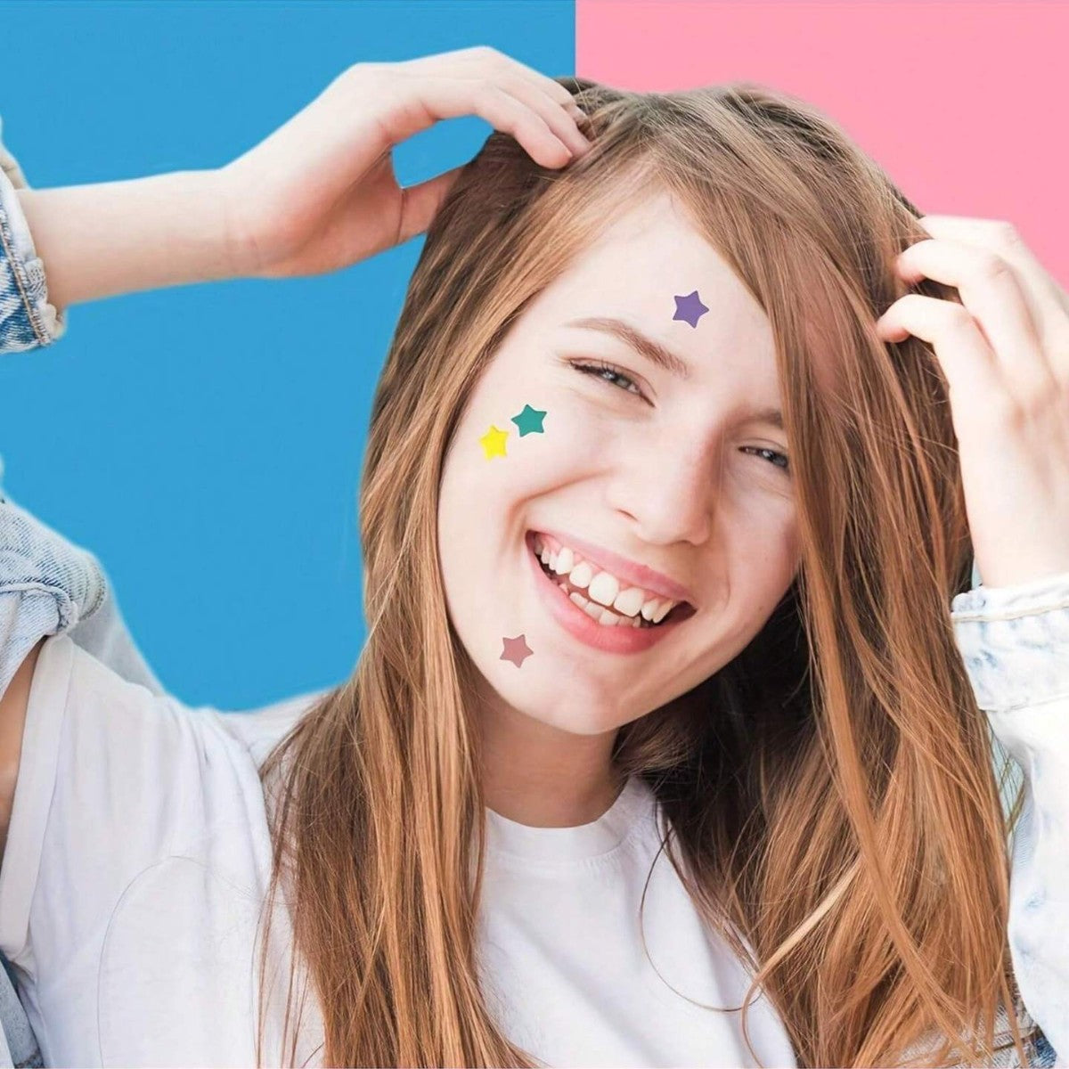 200 Pieces Acne Patches Party Stickers Heart-shaped Stickers Star Decorative Stickers Halloween Acne Patches