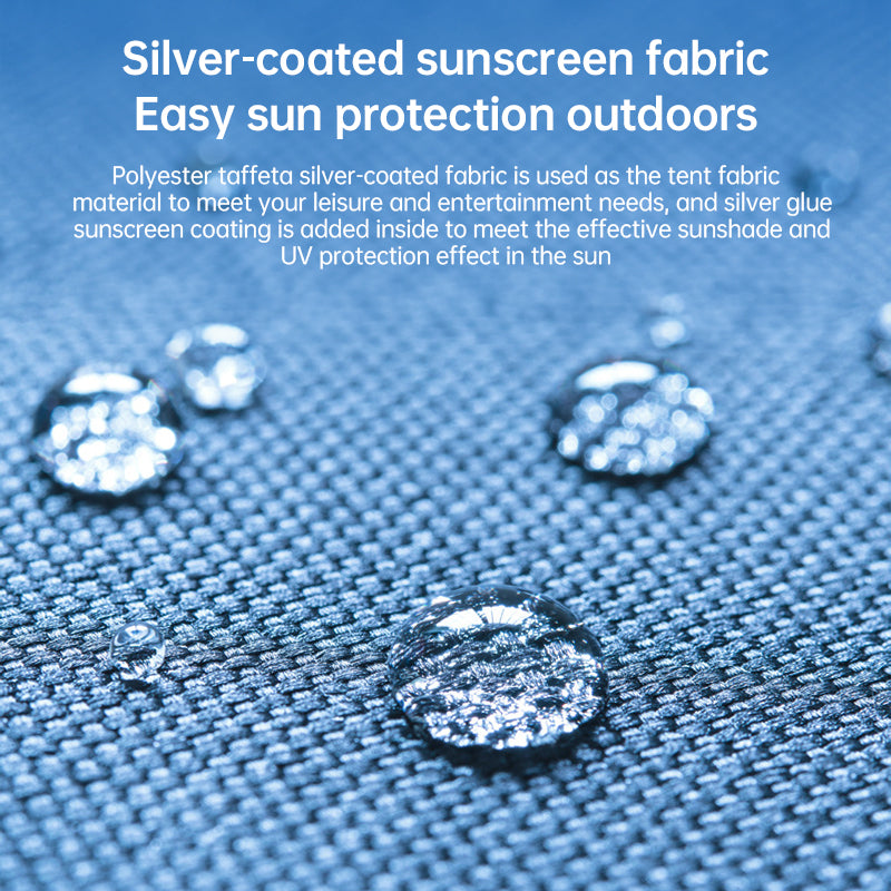 Quick-open beach tent, sun shelter, light shade for outdoor camping, 3-vented, spacious design