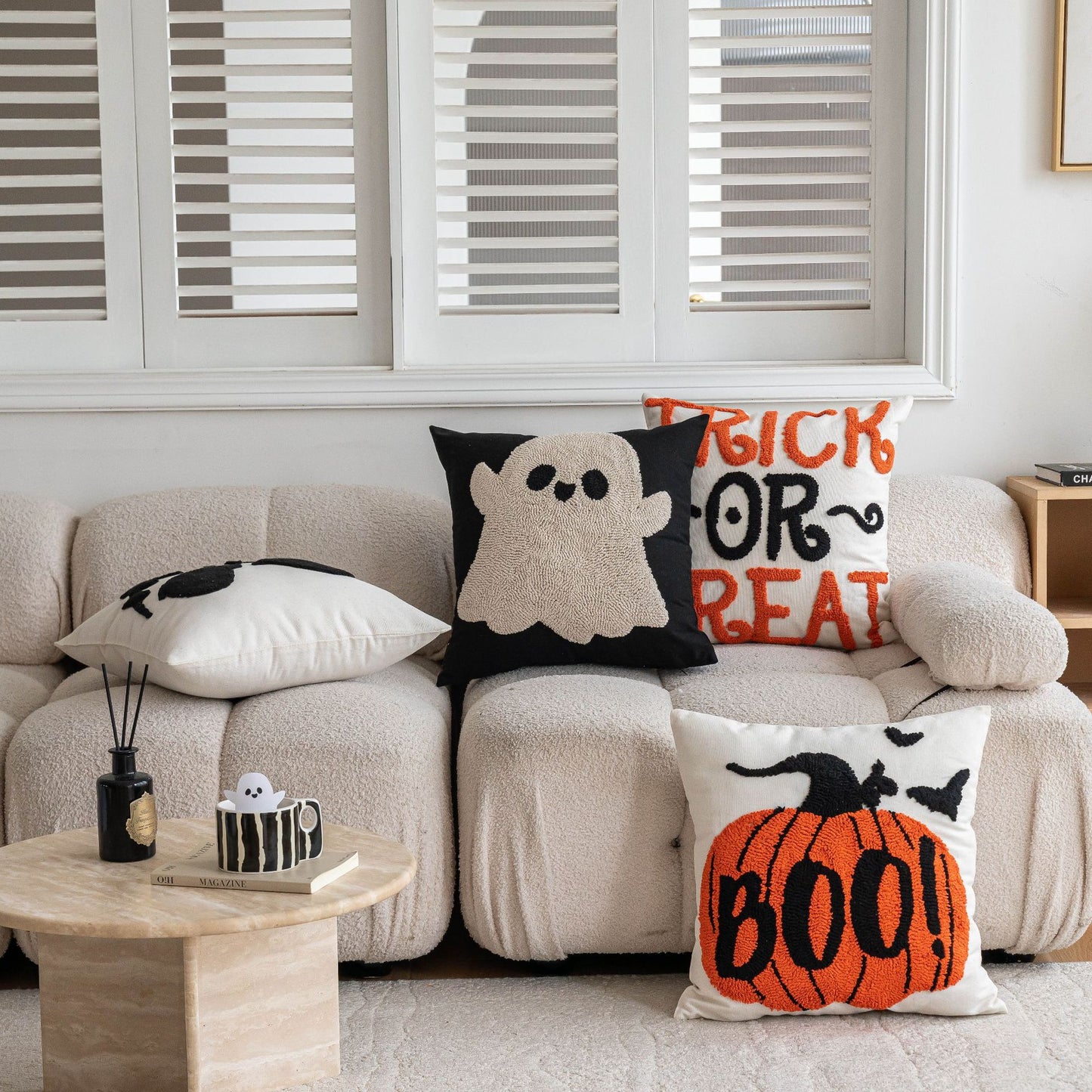 Halloween Pillow Modern Minimalist Ins Style Bedroom Cushion Pillow Set for Home Use