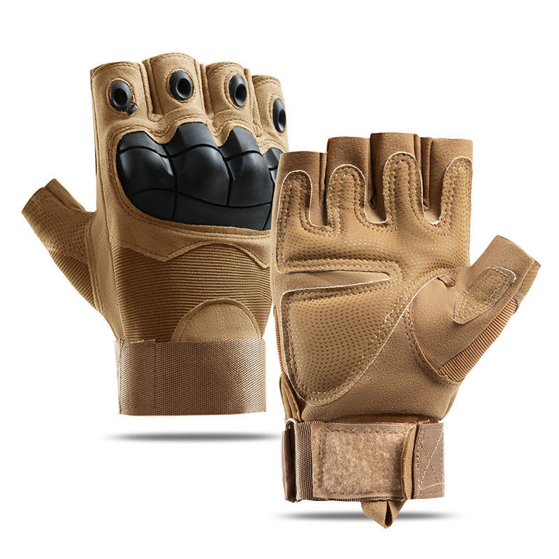 Tactical half-finger gloves men's soft shell protective microfiber special forces military fans sports cycling outdoor