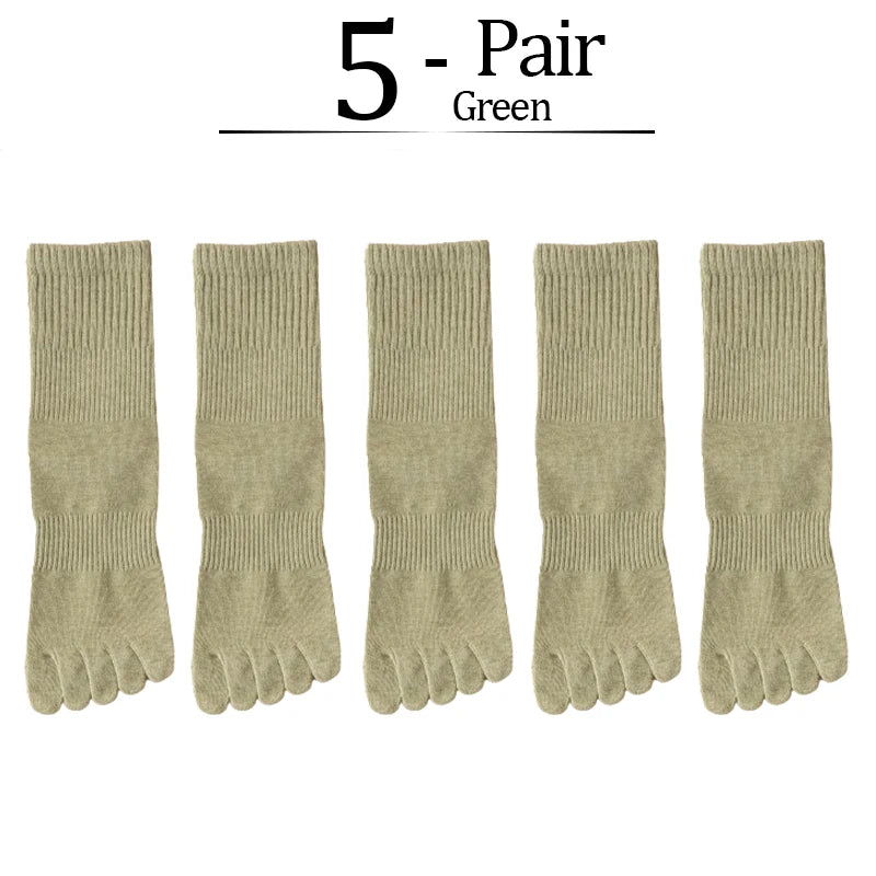 5 Pairs/lot Women Five Fingers Socks 100% Cotton Solid Colour Ladies Split Toe Sports Socks Spring Autumn Harajuku Toe Socks