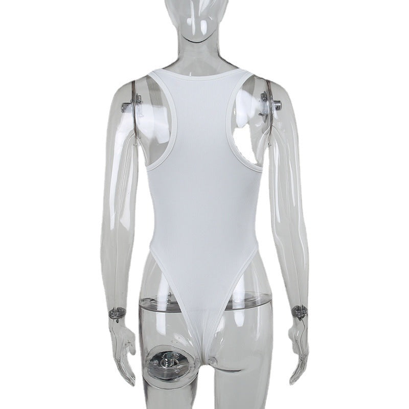 Vest casual yoga sexy hanging neck short sports jumpsuit