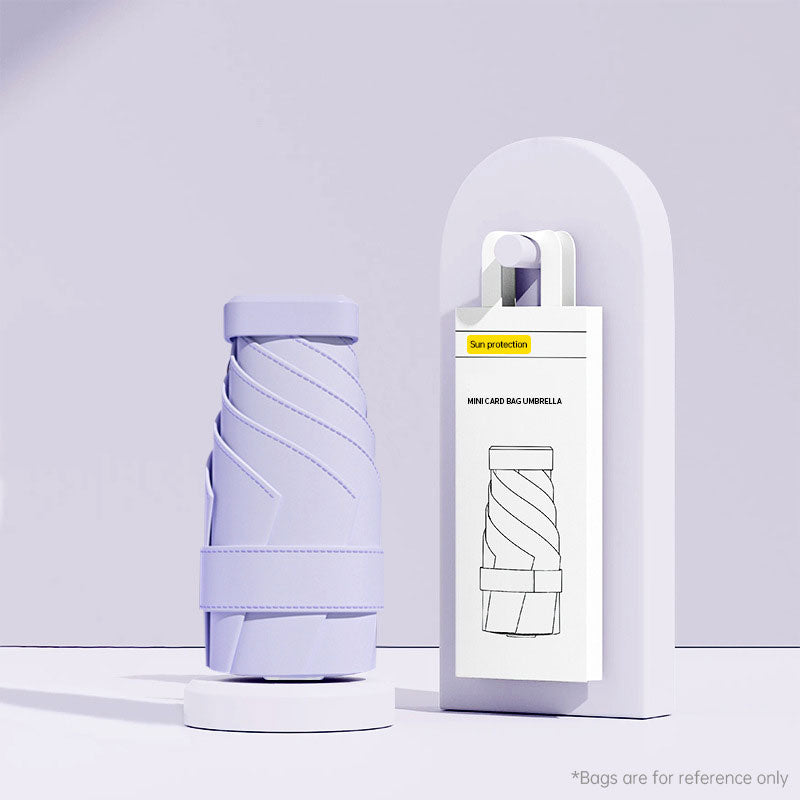 Mini Umbrella: UV Protection, Compact, Portable for Women, Pocket-sized, Folding, Ideal for Travel.