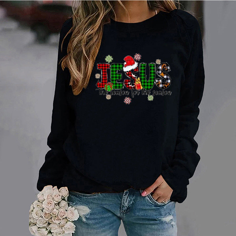 Women's Round Neck Sweatshirt New Arrival Christmas Foreign Trade